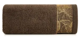 recznik-agis-70x140-brazowy-liscie-frotte-400g-m2