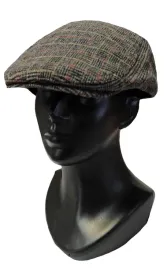 czapka-z-daszkiem-kaszkiet-meski-z-wzorem-szaro-braz