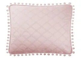 poszewka-z-pomponami-50x70-pudrowa-rozowa-pompoo-pompony-romby-glamour