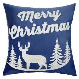 poszewka-swiateczna-45x45-renifer-granatowa-merry-christmas