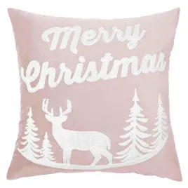 poszewka-swiateczna-45x45-renifer-pudrowa-merry-christmas