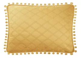 poszewka-z-pomponami-50x70-musztardowa-romby-glamour-do-narzuty