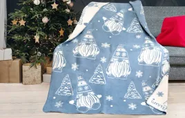 koc-bawelniany-akrylowy-150x200-swiateczny-skrzaty-niebieski-bialy-glamour