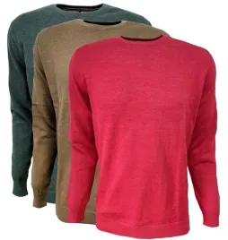 sweter-meski-klasyczny-bawelna-czerwony-xxl