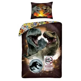 posciel-140x200-dinozaury-jurassic-world-brazowa-poszewka-70x90-kids