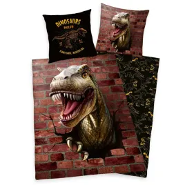 posciel-140x200-dino-3d-brazowa-poszewka-70x90