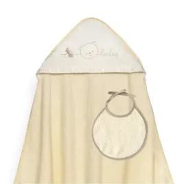 okrycie-kapielowe-100x100-baby-bezowy-recznik-z-kapturkiem-sliniaczek