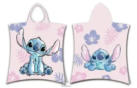 poncho-dla-dzieci-50x115-lilo-and-stitch-rozowy-recznik-z-kapturem
