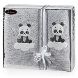 komplet-recznikow-baby63-50x90-70x140-panda-srebrny-zestaw-upominkowy