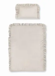 posciel-100x135-bezowa-dziecieca-jednobarwna-z-falbanka-pure-kids