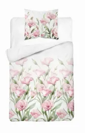 posciel-satynowa-140x200-rozowe-kwiaty-na-bialym-tle-home-satin