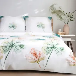 posciel-satynowa-220x200-biala-zielona-morelowa-kwiaty-satynlove