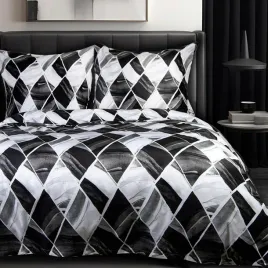 posciel-bawelniana-220x200-grafitowa-czarna-biala-geometria-cottonlove