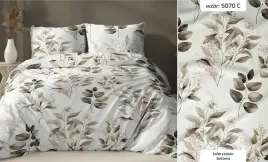 posciel-satynowa-160x200-biala-bezowa-liscie-zapinana-na-suwak-karo-satin