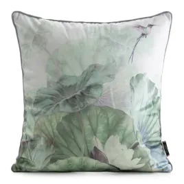 poszewka-45x45-velvet-zielona-srebrna-liscie-welurowa