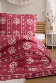 posciel-swiateczna-140x200-christmas-czerwona-biala-sniezki-poszewka-70x90