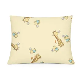 poszewka-dziecieca-z-kory-70x80-zolta-w-zyrafy-i-misie-karo-kids-collection