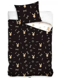 posciel-160x200-playboy-czarna-biala-bezowa-poszewka-70x80