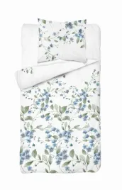 posciel-flanelowa-140x200-biala-w-niebieskie-kwiaty-pastel-flowers