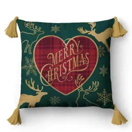 poszewka-swiateczna-45x45-serce-i-renifery-na-tle-kratki-christmas-deco