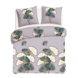 posciel-flanelowa-160x200-bezowa-zielona-liscie-milorzebu-flanelove