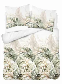 posciel-satynowa-220x200-biala-tropikalne-liscie-zielone-home-elegance