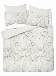 posciel-satynowa-220x200-kremowa-kwiat-lotosu-home-elegance