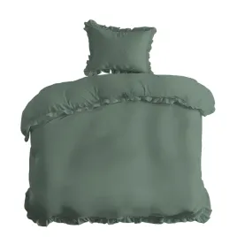 posciel-140x200-mietowa-jednobarwna-z-falbanka-pure