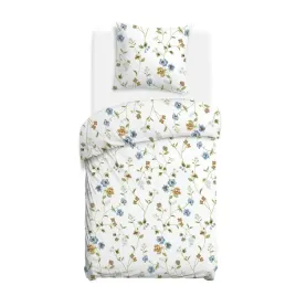 posciel-140x200-biala-w-pastelowe-kwiaty-na-zielonych-galazkach-cottonlove