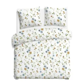 posciel-160x200-biala-w-pastelowe-kwiaty-na-zielonych-galazkach-cottonlove