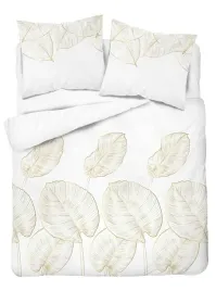 posciel-satynowa-160x200-biala-w-duze-liscie-botanica-satin