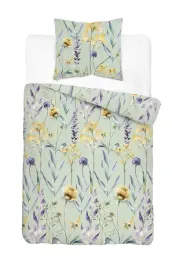 posciel-satynowa-140x200-mietowa-w-pastelowe-kwiaty-botanica-satin