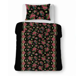 posciel-z-kory-140x200-czarna-w-kolorowe-kwiaty-wyrazisty-kora-home