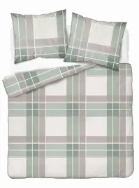 posciel-z-perkalu-220x200-zielono-bezowa-w-krate-soft-garden