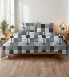 posciel-z-kory-160x200-czarno-biala-patchwork-w-gwiazdy-i-kratke-kora-home