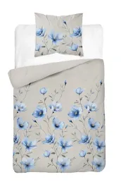 posciel-140x200-bezowa-w-niebieskie-kwiaty-magnolii-floral-harmony
