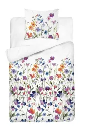 posciel-140x200-biala-w-kolorowe-kwiaty-lakowe-fioletowe-floral-harmony