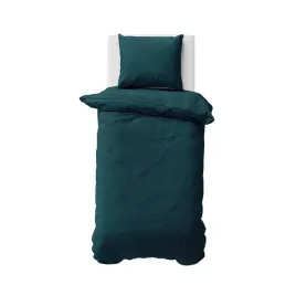 posciel-adamaszkowa-140x200-turkusowa-ciemna-jednobarwna-paski-1-cm-pure