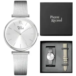 zegarek-damski-pierre-ricaud-p22044-5113qv-set-srebrny