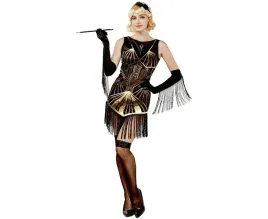 stroj-retro-flapperka-kostium-lata-20-czarna-sukienka-rozmiar-m