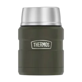 thermos-termos-na-jedzenie-z-skladana-lyzka-i-kubkiem-zielen-wojskowa
