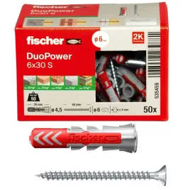 fischer-kolek-kolki-rozporowe-duopower-6x30-s-z-wkretem-50szt