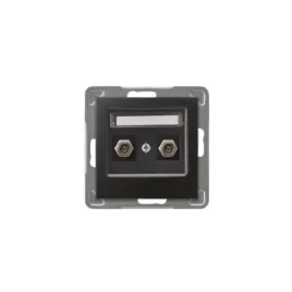 ospel-impresja-gniazdo-elektryczne-antenowe-podwojne-typ-f-antracyt-modul