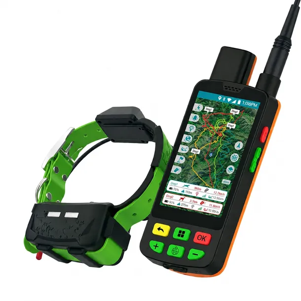 Lokalizator GPS eSEEK -bez ograniczonego zasięgu VHF+4G Zielona obroża