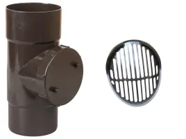 czyszczak-rynna-rewizja-sitko-gamrat-110-mm-braz-ral-8019