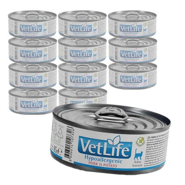 Farmina Vet Life Hypoallergenic Pork & Potato 12x85g Hipoalergiczna Mokra K