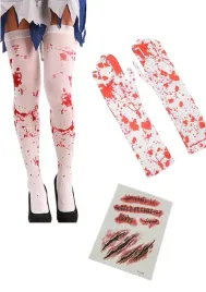 zestaw-halloweenowy-podkolankowki-rekawiczki-z-krwia-tatuaze