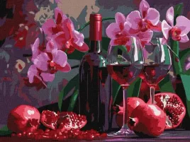 malowanie-po-numerach-wino-i-orchidee-30x40cm