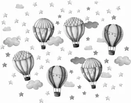 naklejki-na-sciane-szare-balony-gwiazdki-male