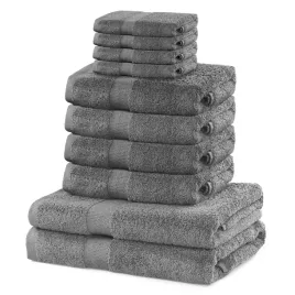 reczniki-kapielowe-decoking-szare-10szt-bawelnowe-510-600-gsm